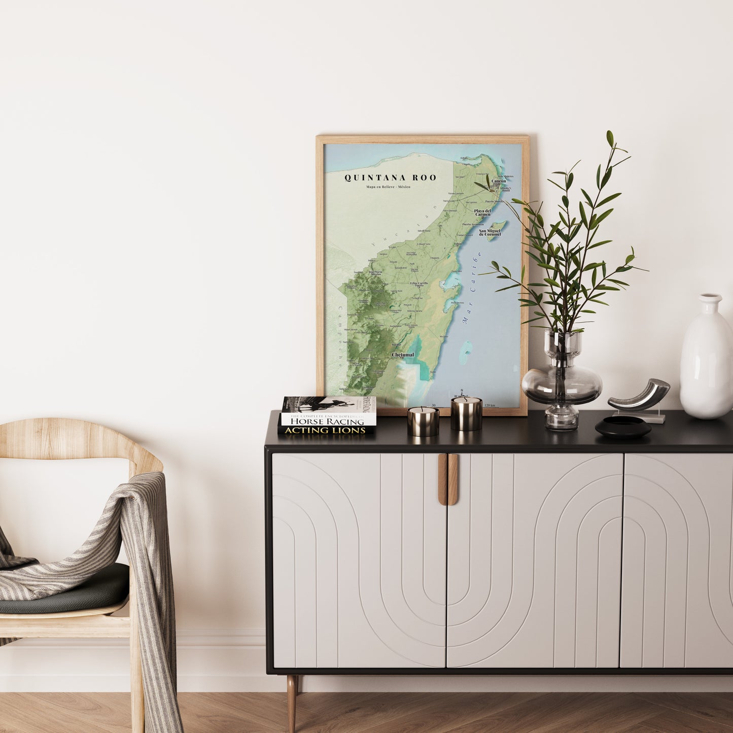 Quintana Roo, Mexico – Satellite Shaded Relief Map | Fine Art Print