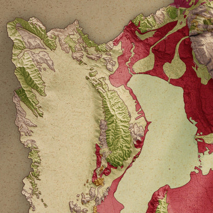 Utah County Topographic Map - Vintage Geological Style Giclée Print