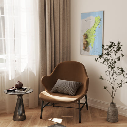 Quintana Roo, Mexico – Elevation Shaded Relief Map | Fine Art Print