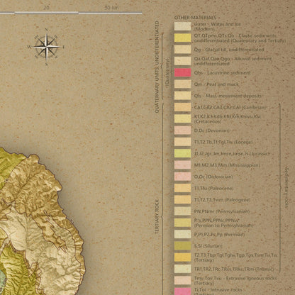 Utah County Topographic Map - Vintage Geological Style Giclée Print