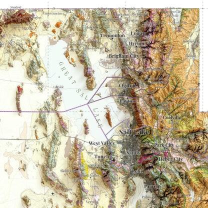 Utah Geological Map – Detailed Geologic Wall Art Print
