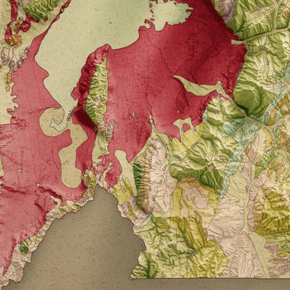 Utah County Topographic Map - Vintage Geological Style Giclée Print
