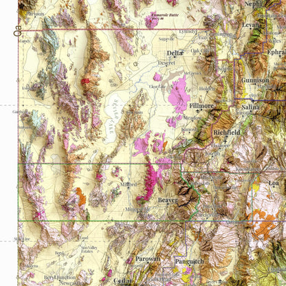 Utah Geological Map – Detailed Geologic Wall Art Print